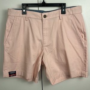 Chaps Men's Golf Shorts Stretch Light Salmon 9 Inch Inseam Flat Front